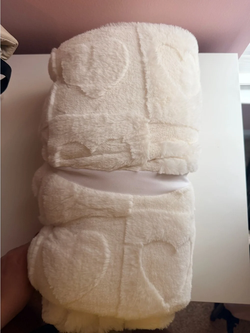 Hallmark Ivory Plush Throw Blanket 50x60 NWT Super Soft